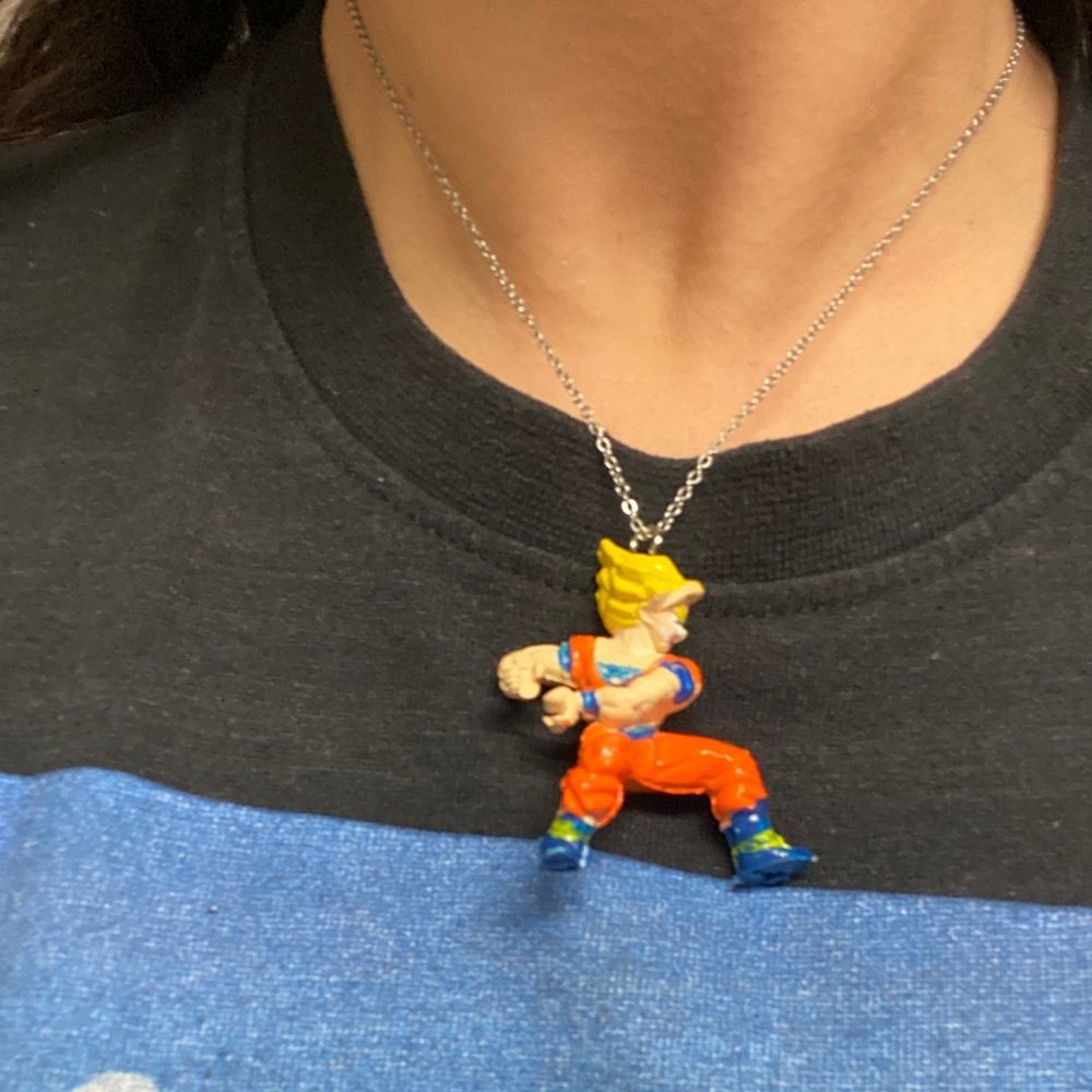 Anime Character Pendant Necklace - Orange and Yellow